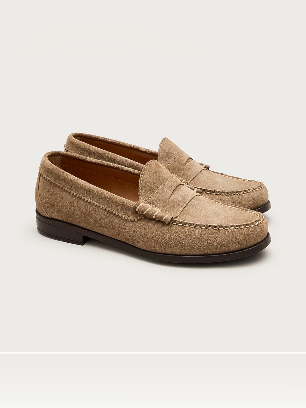 NEW J. Crew Camden suede loafers with rubber soles wet sand CQ877 size 11.5 $188